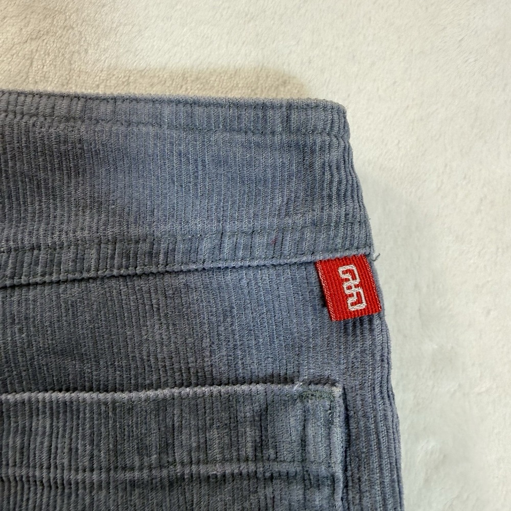 Vtg Y2K Mossimo‎ Corduroy Pant Jrs Sz 3 Blue Lace Up Boho Bootcut 90s Low Rise - Picture 11 of 14